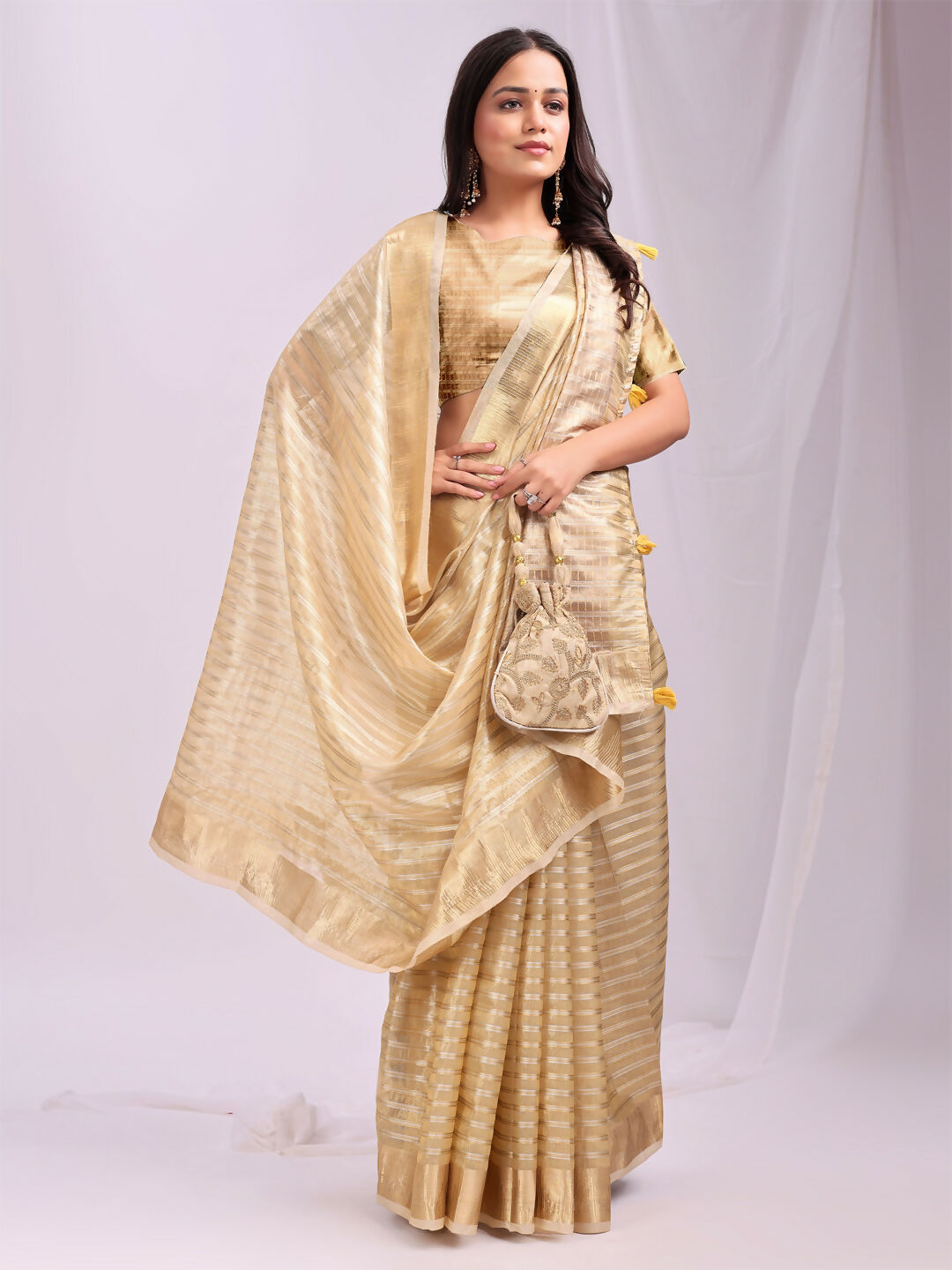 Astita Organza Gold Saree