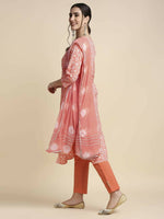 Thumbnail for Anubhutee Women's Cotton Regular Orange Kurta - Distacart