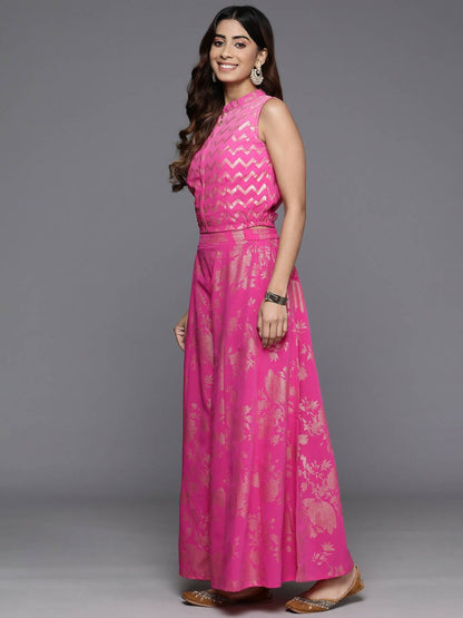 Ahalyaa Women's Traditional Wear Co-ods - Pink - Distacart