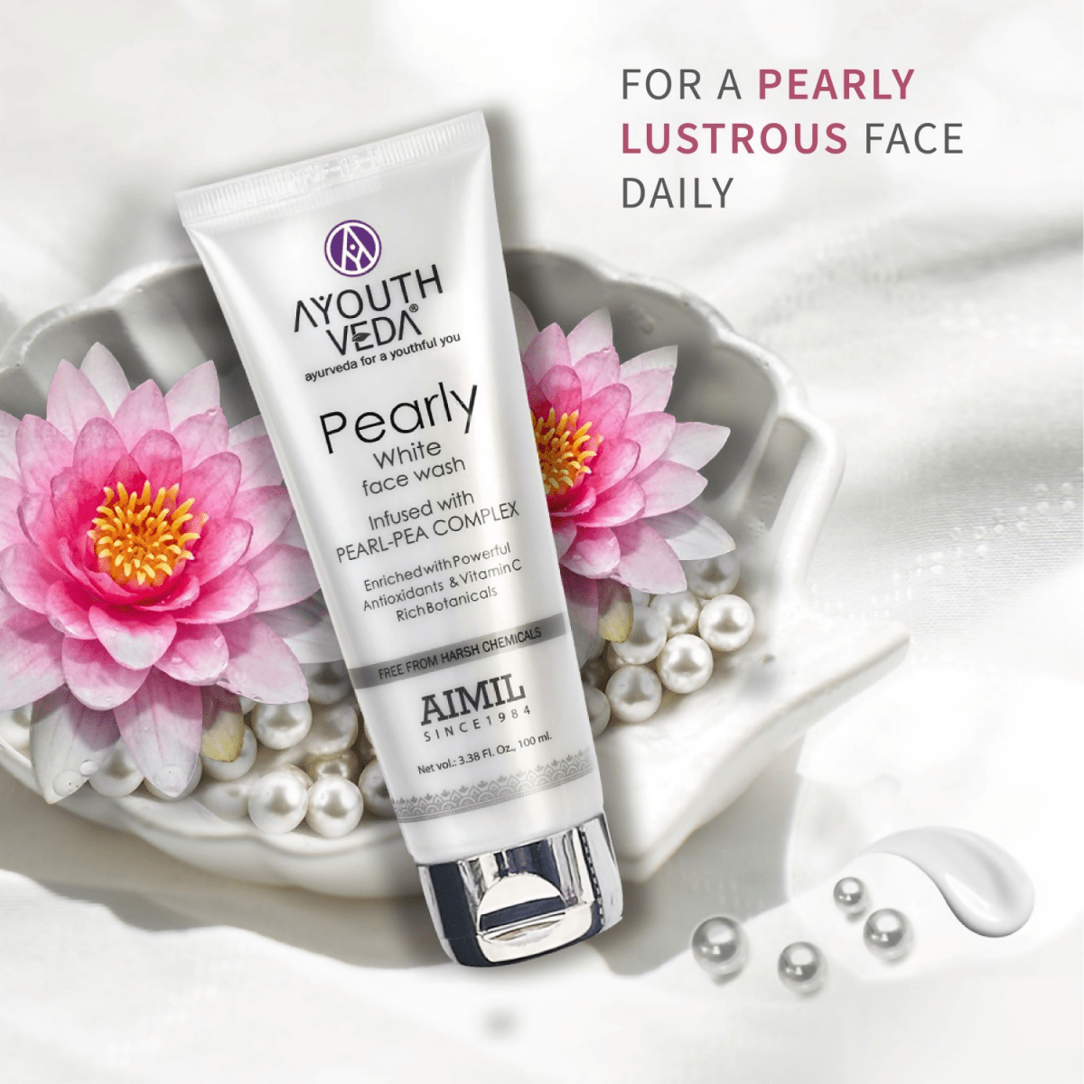 Ayouthveda Pearly White Face Wash - Distacart