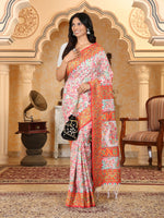 Thumbnail for Astita Linen Cotton(Woven Work) Multicolour Saree