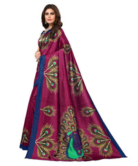 Thumbnail for Vamika purple Printed Art Silk Saree - Distacart