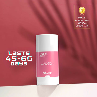 Bitamin Natural Deodorant French Rose, Wild Roo Roll On - Distacart