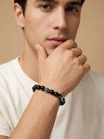 Thumbnail for NVR Black Evil Eye Adjustable Bracelet for Men & Women - Distacart