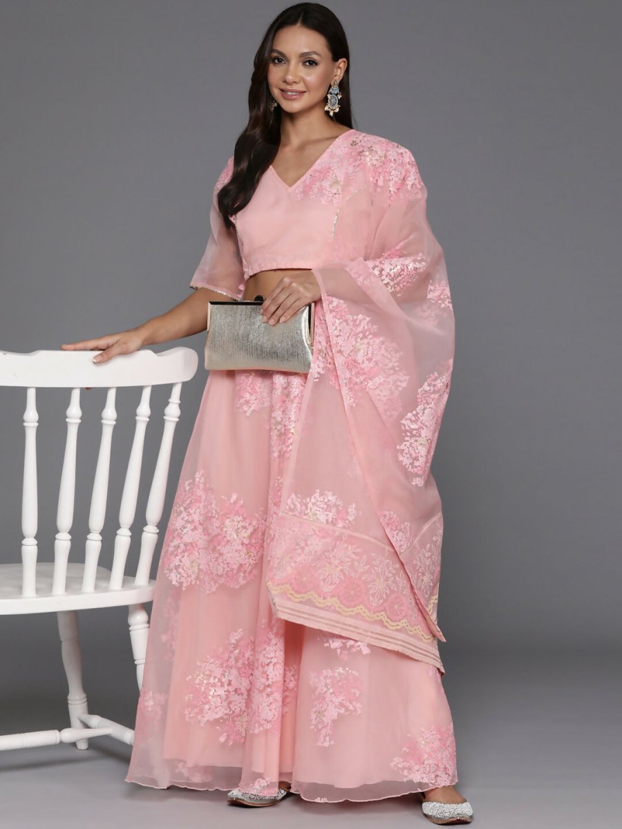 Ahalyaa women's wear Traditional wear lehenga choli - Pink - Distacart