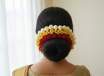 Thumbnail for Red & Yellow Flower Hair Gajra - Distacart