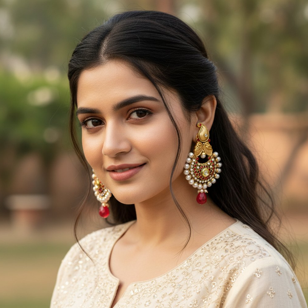 Pink Kemp Mango Designer Earrings
