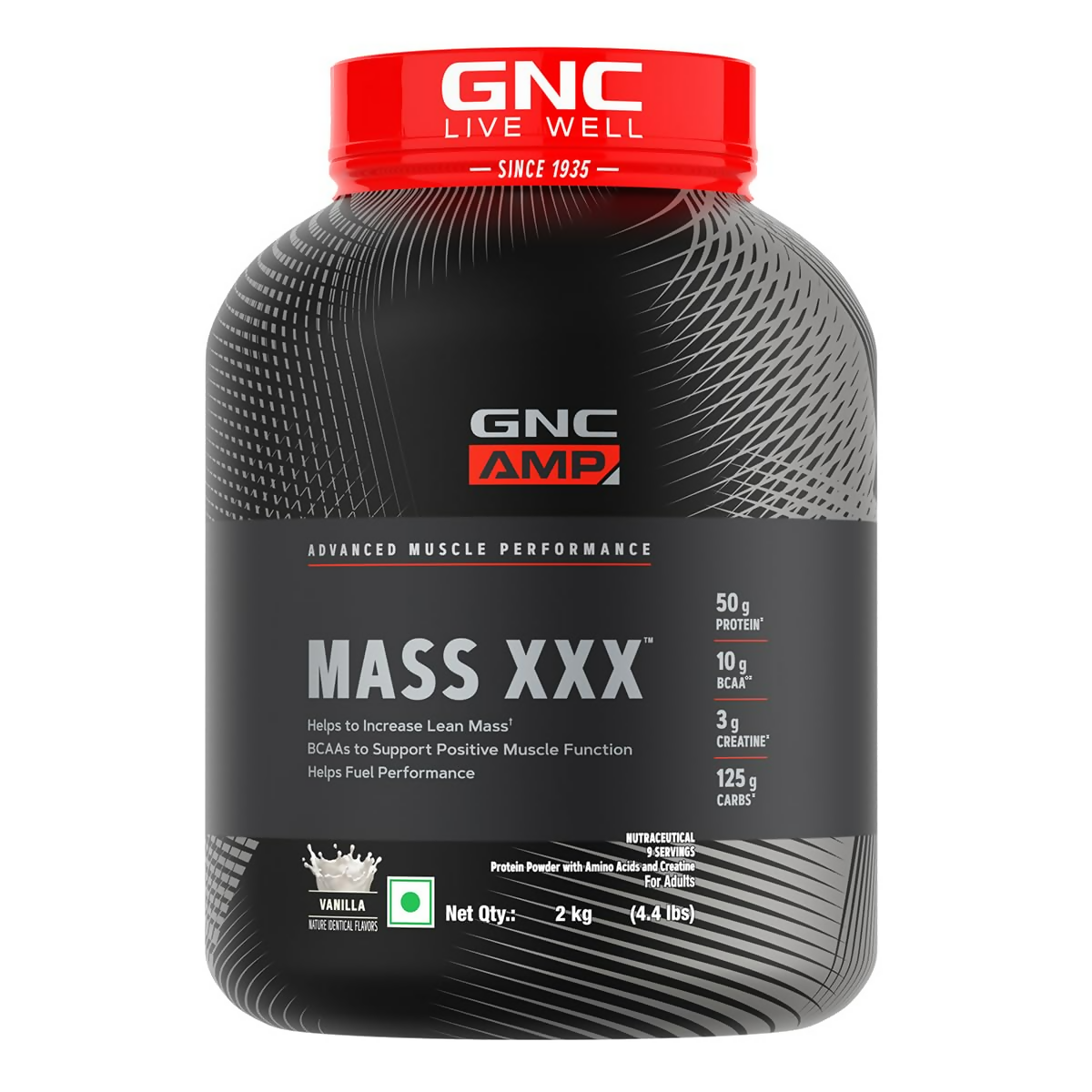 GNC AMP XXX Mass Gainer Boosts Lean Muscle Gains Flavour Vanilla - Distacart