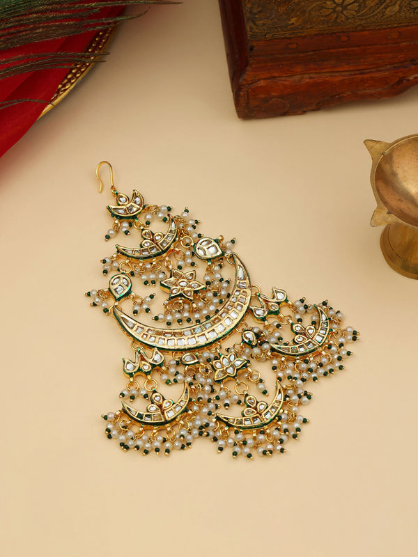 Ruby Raang 22k Gold Polished Kundan Passa