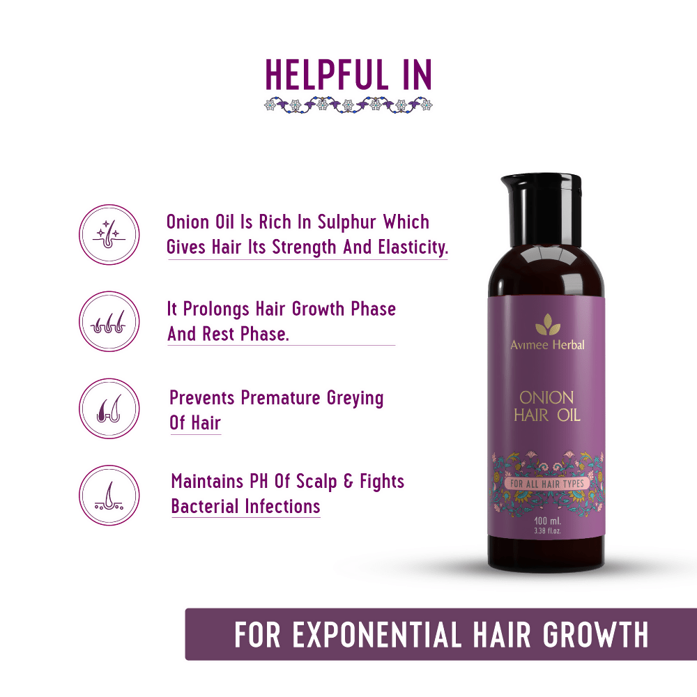 Avimee Herbal Onion Hair Oil - Distacart