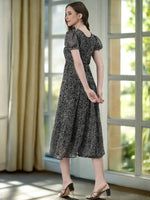 Thumbnail for Souchii Black And White Floral Chiffon Maxi Dress For Women – Souchii