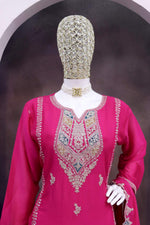 Thumbnail for Anaita Rani Pink Heavy Chinon Readymade Suit with Embroidery & Sequence Work