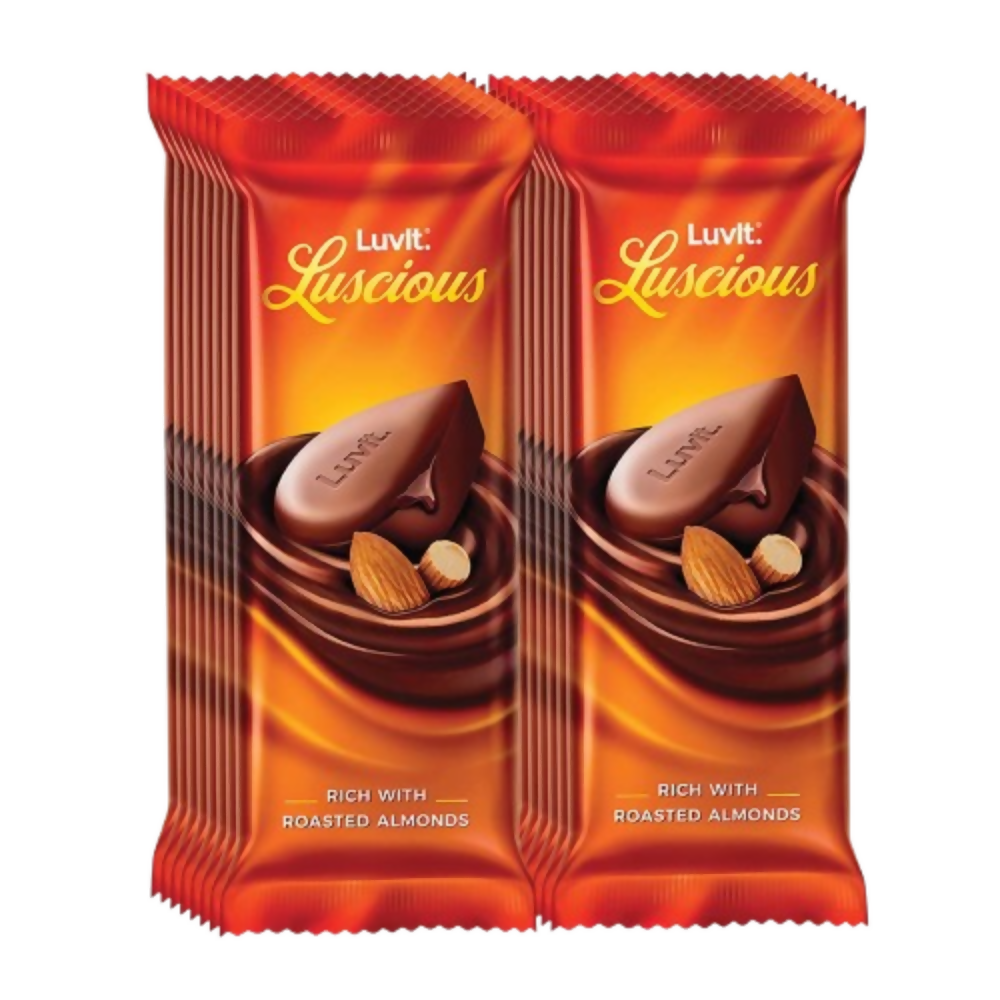 LuvIt. Luscious Roasted Almonds Chocolate Bars - Distacart