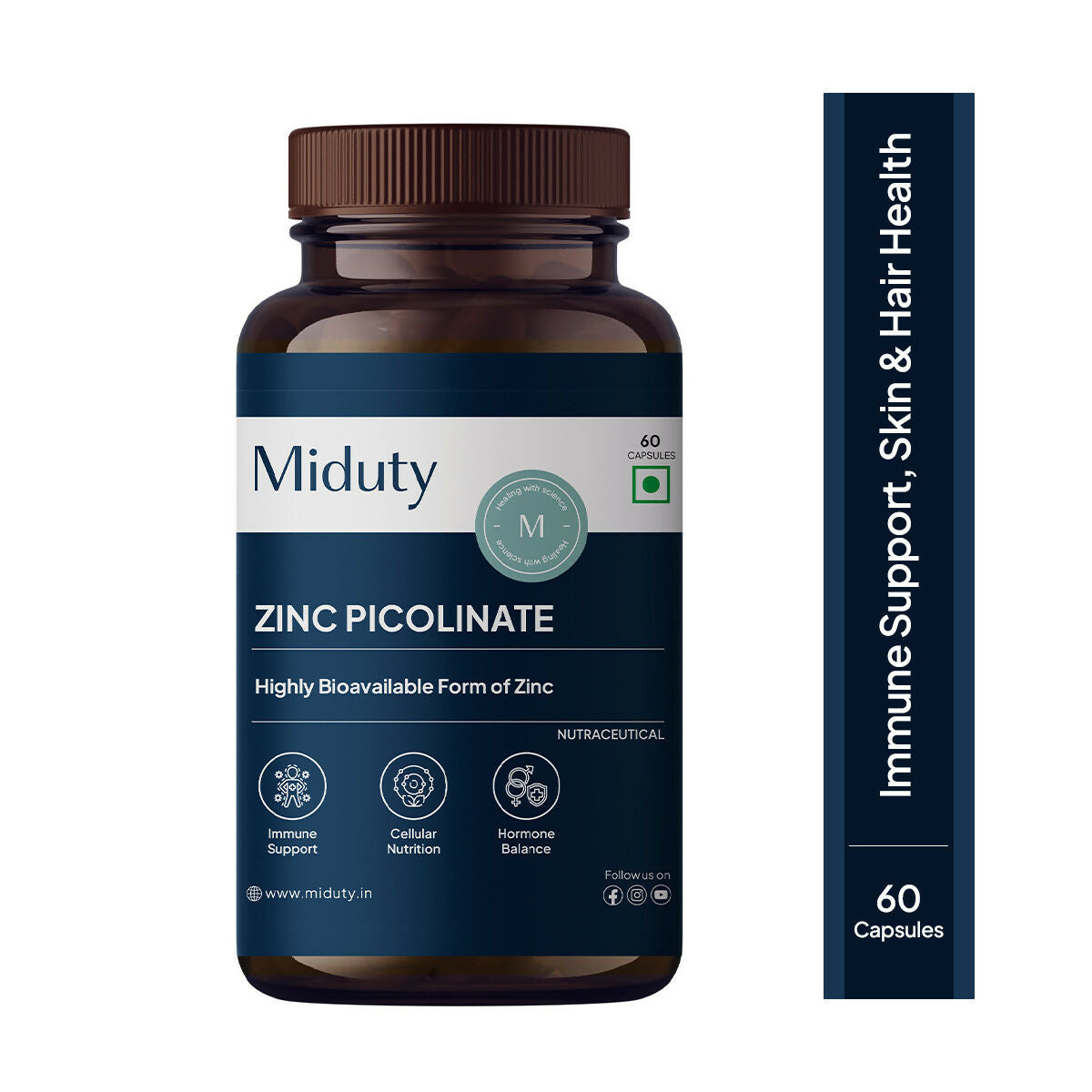 Miduty by Palak Notes Zinc Picolinate Capsules