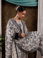 Thumbnail for Yufta Pure Muslin Silk White Kurta Dupatta Set