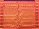 Thumbnail for Purple and Peach Gadwal Silk Handloom Saree with Mango Pallu and Border Design - Global Threads - Distacart