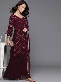 Thumbnail for https://cdn.shopify.com/s/files/1/0341/4805/7228/files/purple-embroidered-georgette-straight-sharara-suit-set-with-dupatta-libas-3.jpg?v=1739541911