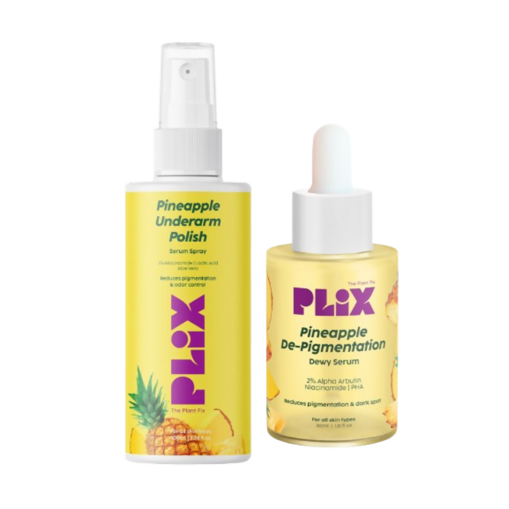 PLIX The Plant Fix Underarm Depigmentation Serum Spray & 2% Alpha Arbutin Face Serum - Distacart