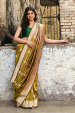 Thumbnail for Joban Fashion Olive Green Pure Katan Pure Handloom Banarasi Silk Saree