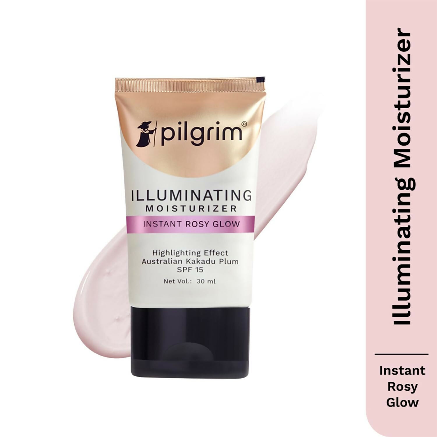 Pilgrim Illuminating Moisturizer For Instant Rosy Glow & SPF 15 with Australian Kakadu Plum - Distacart