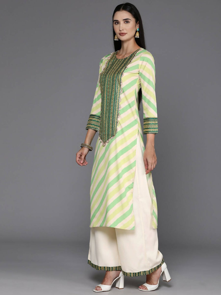 Ahalyaa Women's Traditional wear Kurta Set - Off White - Distacart