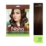 Thumbnail for Nisha Creme Hair Color for Women - Dark Brown - Distacart