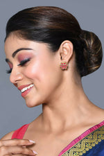 Thumbnail for Joban Fashion Women Kundan , Brass And Ruby Stone Ruby Earrings - Distacart
