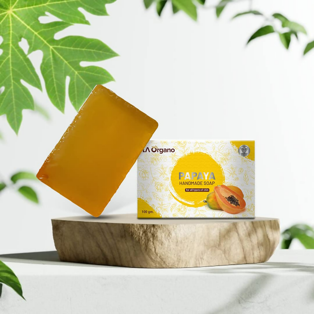 LA Organo Papaya Handmade Natural Bath Soap - Distacart