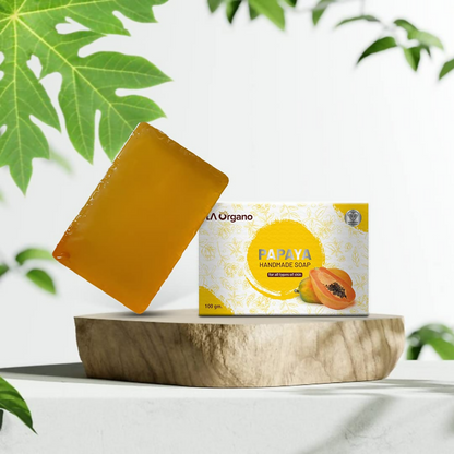 LA Organo Papaya Handmade Natural Bath Soap - Distacart
