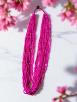 Thumbnail for Inhanns Rangsaaz 20-Layer Luxe Long Beaded Only Necklace - Pink Only Necklace - Distacart