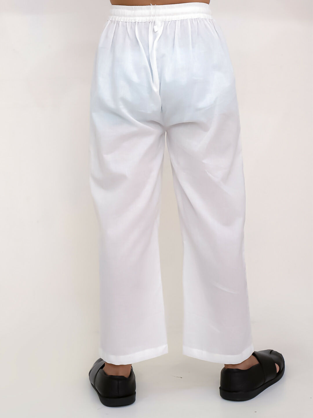 Lil Drama Shor-Gul White Kurta Pyjama Set For Boys