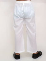 Thumbnail for Lil Drama Shor-Gul White Kurta Pyjama Set For Boys