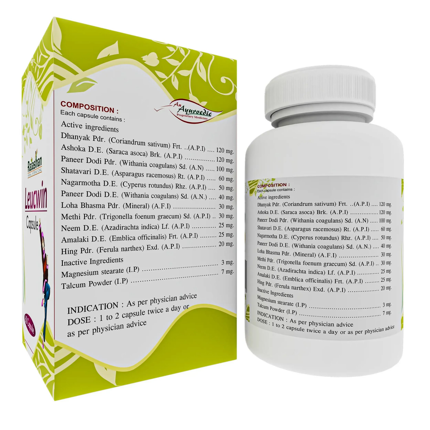 Rajasthan Herbals Leucwin Capsules - Distacart