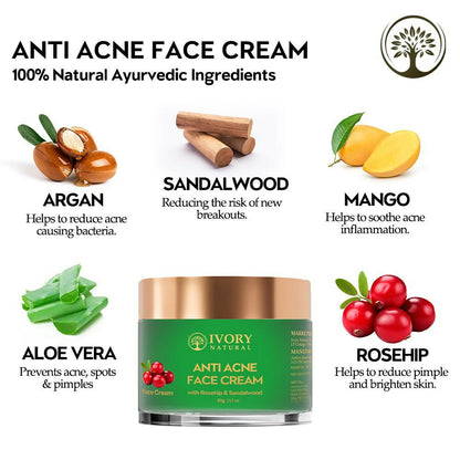 Ivory Natural Acne Face Cream For Acne Free Face - Distacart