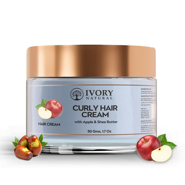 Ivory Natural Curly Hair Cream - Bouncy, Shiny, Humidity-Resistant Curls Hair - Distacart