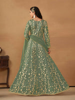 Thumbnail for Anaita Green Embroidered Net Anarkali Suit - Distacart