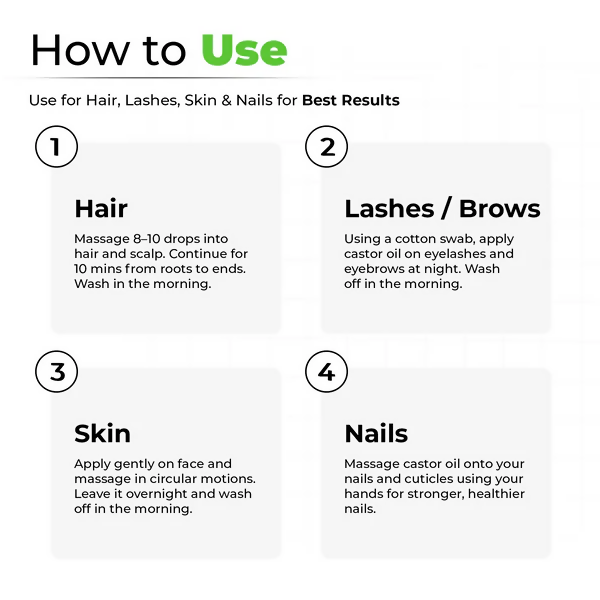 Avimee Herbal Cold Pressed Castor Oil For Hair Growth - Dista