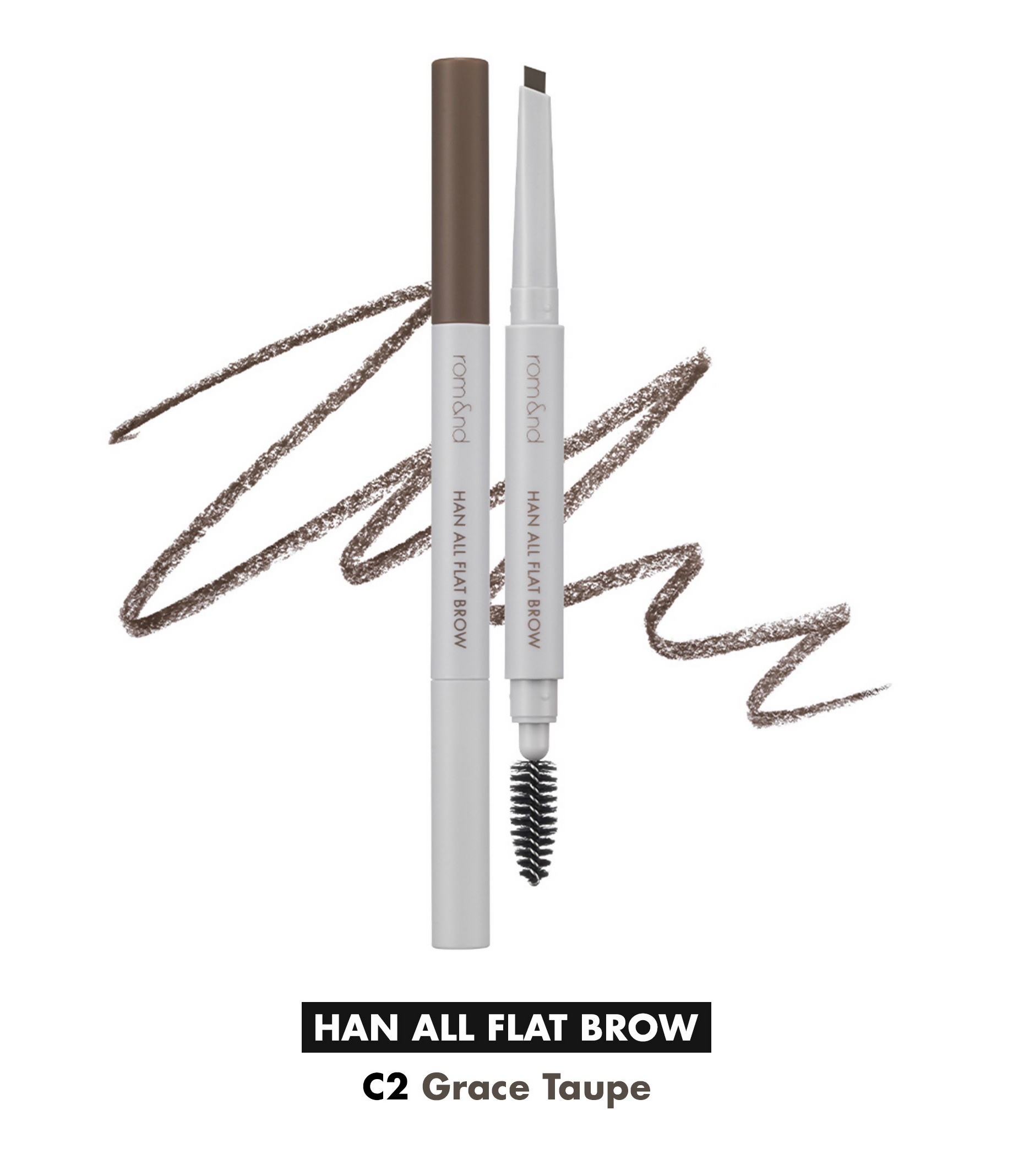 Rom&nd Han All Flat Brow - C2 Grace Taupe - Distacart