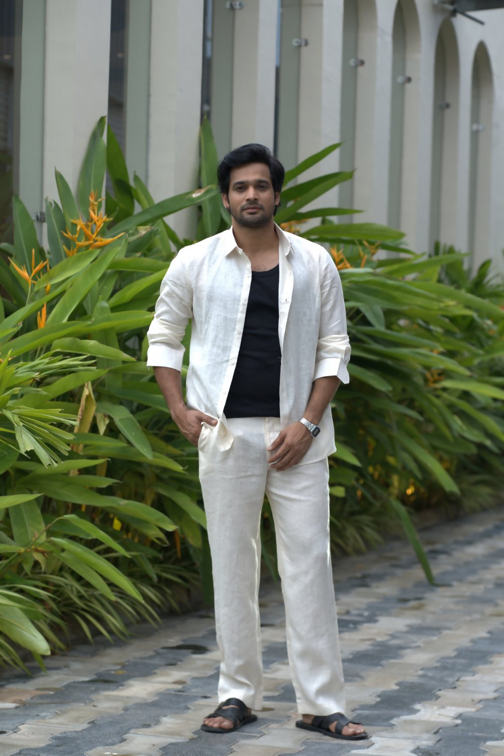 Linen Light Blue Coastal Calm Shirt By Hilo Design