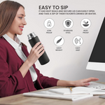 Thumbnail for Milton Glide 1000 Stainless Steel Water Bottle - Black - Dista