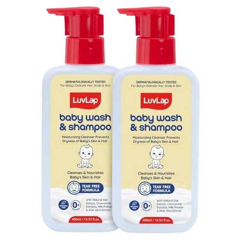 LuvLap Baby Wash & Shampoo with Chamomile, Milk Protein, Oatmeal & Shea Butter - Distacart