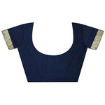 Thumbnail for Joban Fashion Navy Blue Banarasi Soft Lichi Silk Paisley Saree