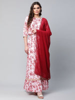 Thumbnail for Ahalyaa Women Rayon Pretty Pink Printed Ready to Wear Lehenga Choli with Dupatta - Distacart