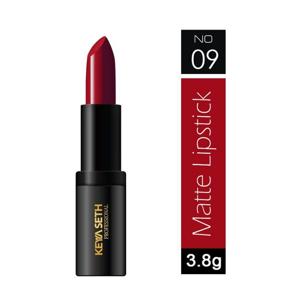 Keya Seth Aromatherapy Professional Matte Lipstick - Deep Bright Red - Distacart