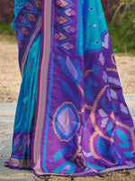 Thumbnail for Astita Blue Soft Silk Saree