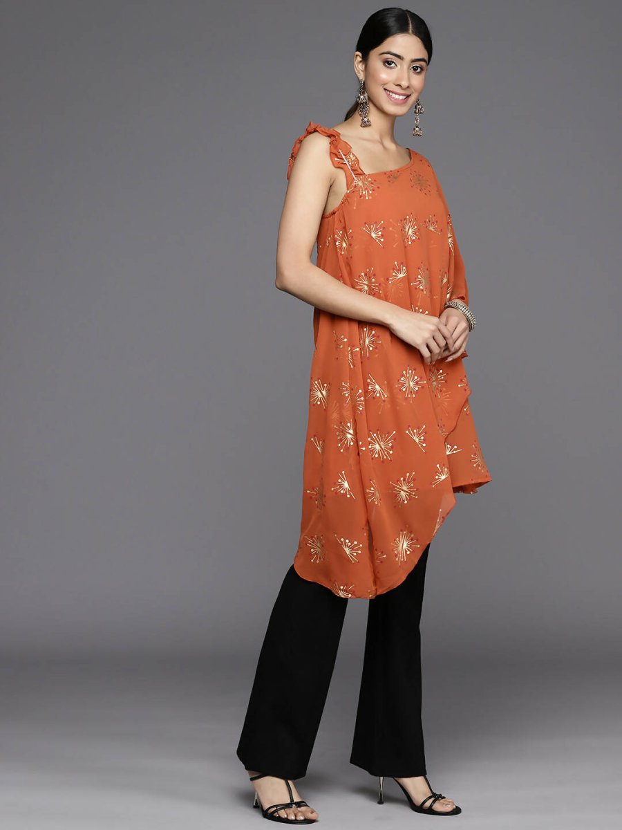 Ahalyaa Women's Traditional wear Tunic - Orange - Distacart