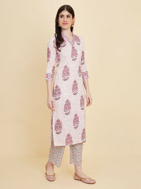 Thumbnail for Designer Stylish White Cotton Stitched Suit With Dupatta - Tanisha - Distacart