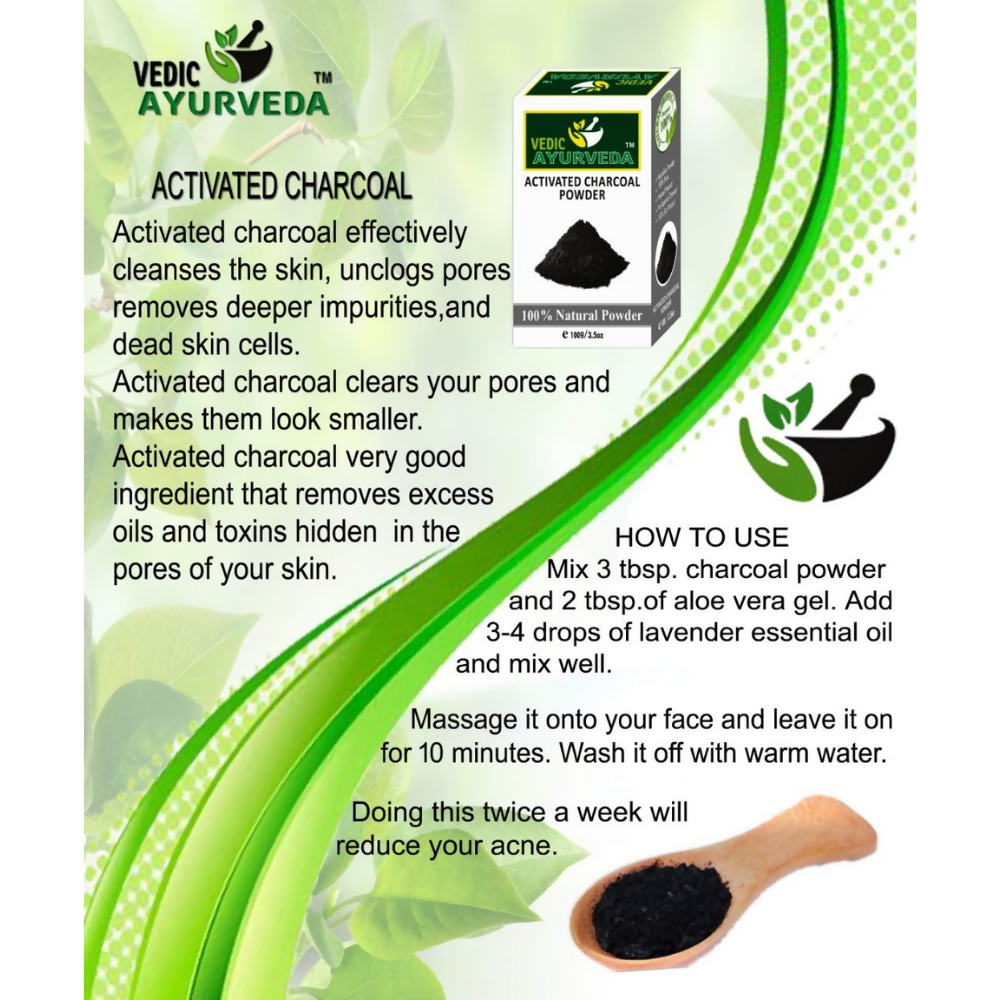 VedicAyurveda Activated Charcoal Powder - Dista