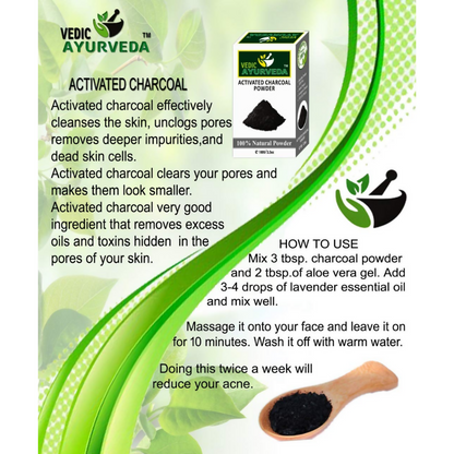 VedicAyurveda Activated Charcoal Powder - Dista