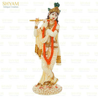 Thumbnail for Shyam Antique Creation Lord shri Krishna Playing Flute Standing kanha Idol - Distacart
